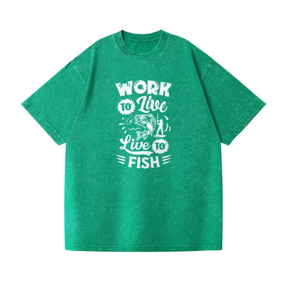 work to live Live to fish Hat