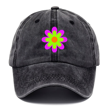 Retro 80s Flower Purple Hat