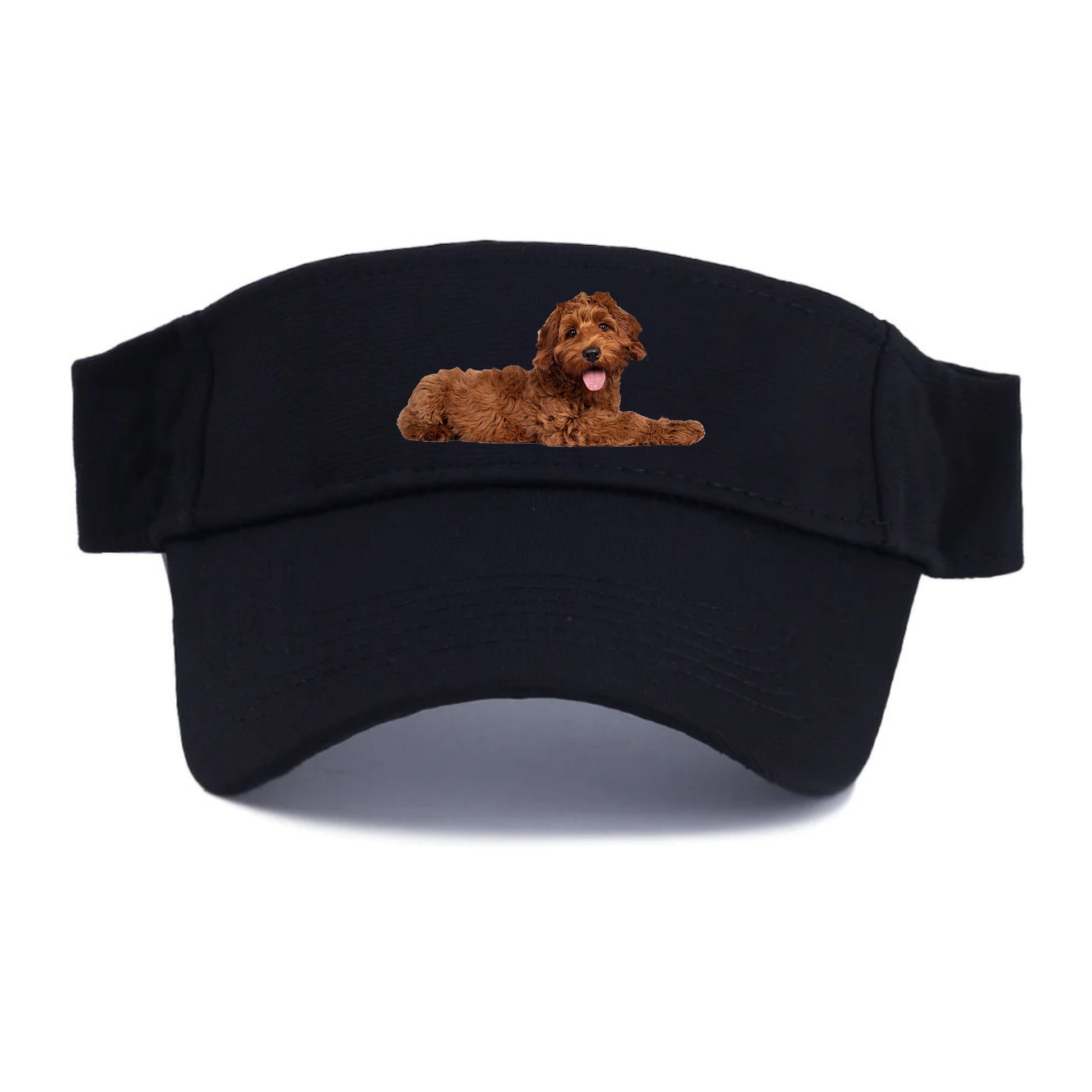 Labradoodle laying down Hat