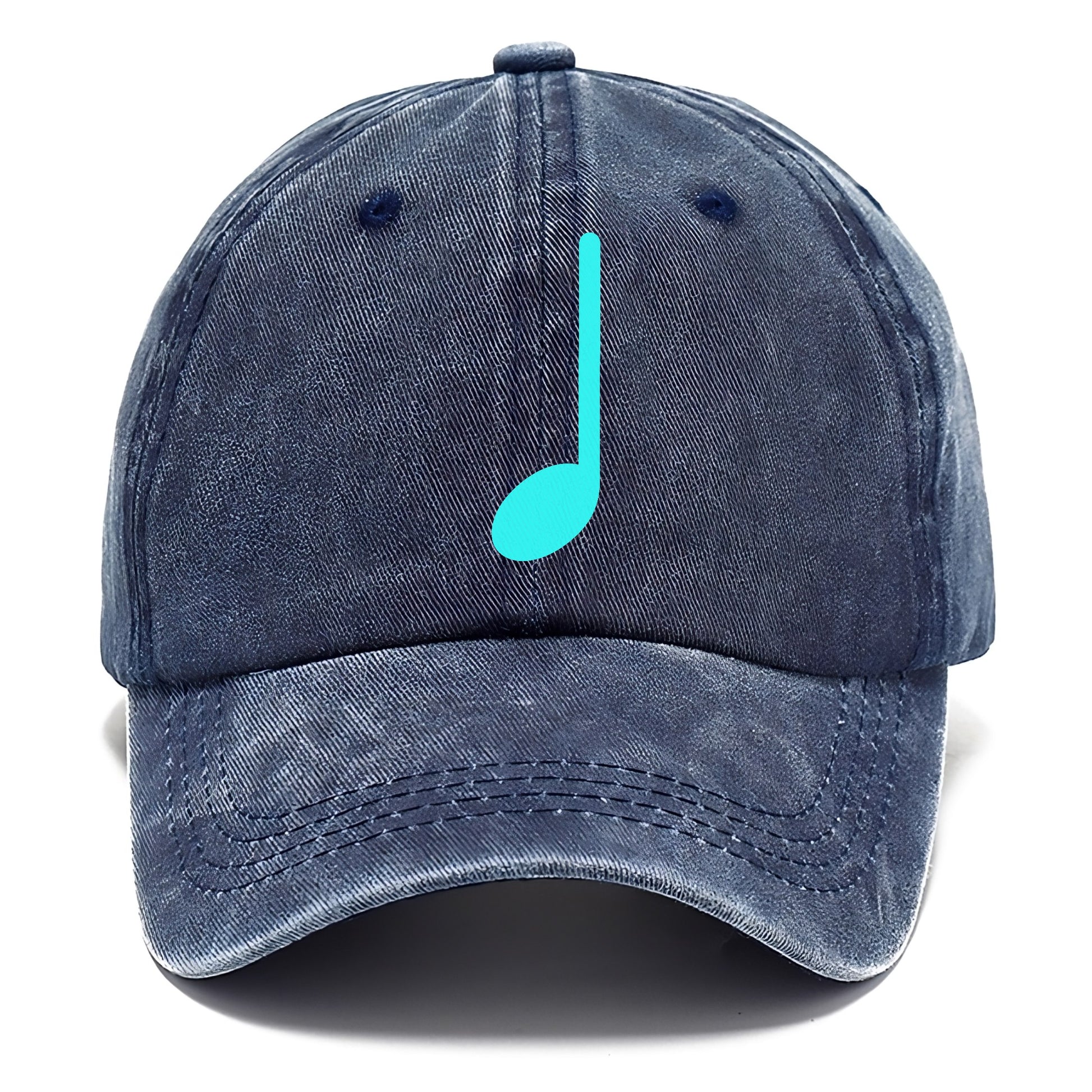 Retro 80s Music Note Blue Hat