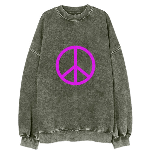 Retro 80s Peace Sign Purple Vintage Sweatshirt