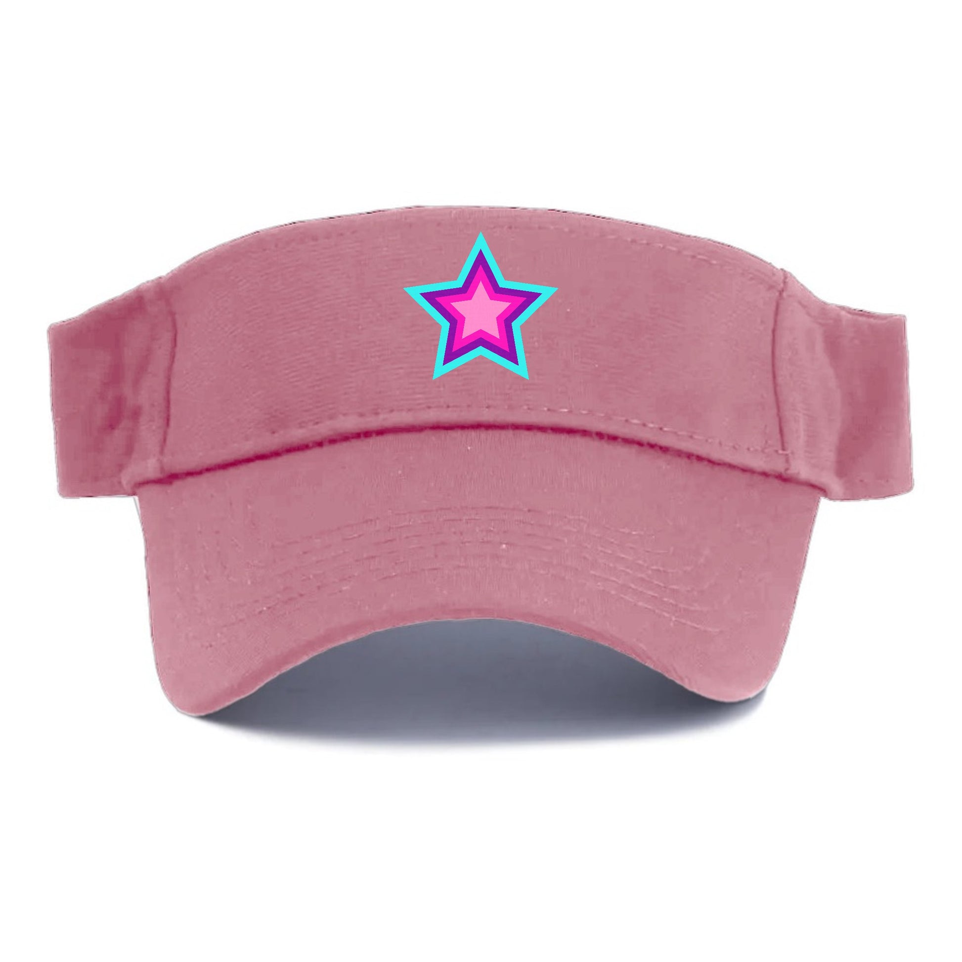 Retro 80s Star Rainbow Blue Hat