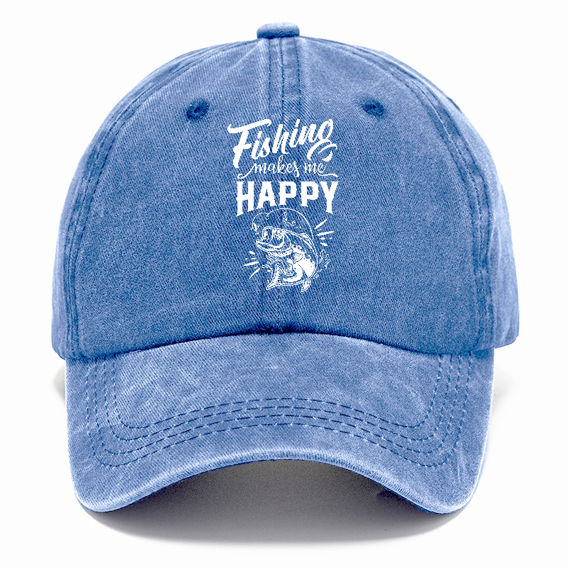 Fishing makes me happy Hat