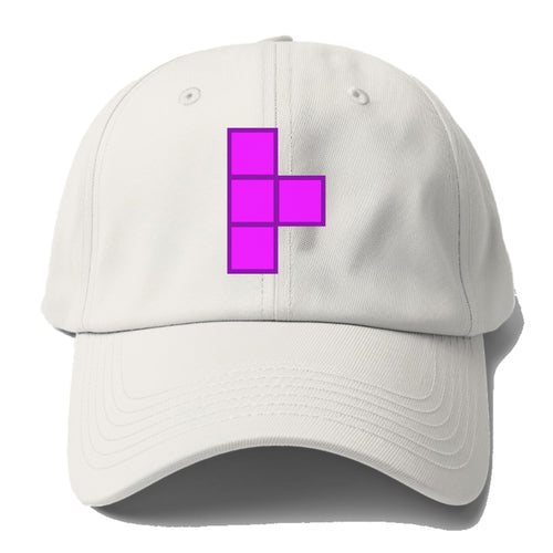 Retro 80s Tetris Blocks Purple Baseball Cap For Big Heads