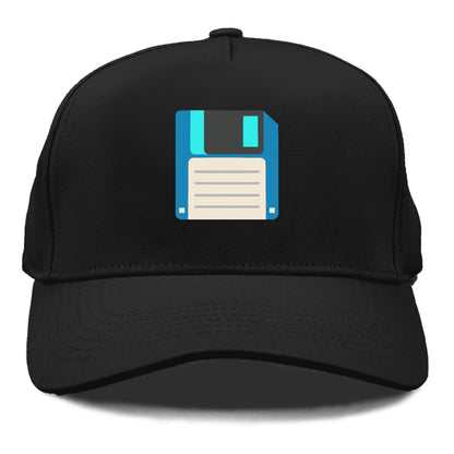 Retro 80s Floppy Disk Blue Hat