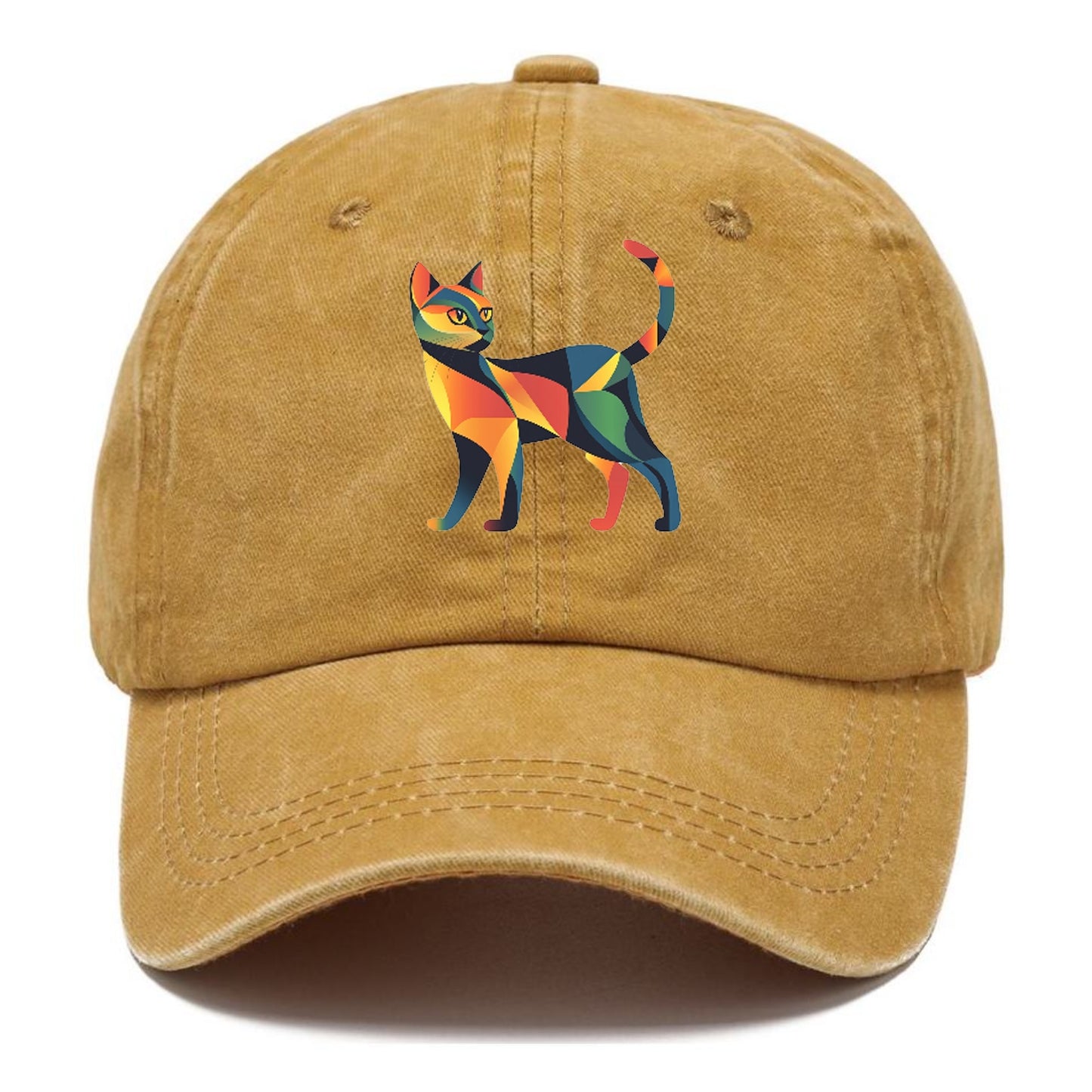 Vibrant Geometric Cat Hat