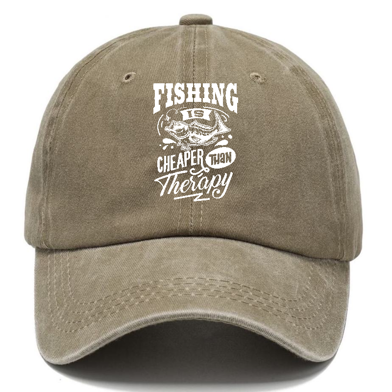 Fishing is cheaper than  therapy Hat