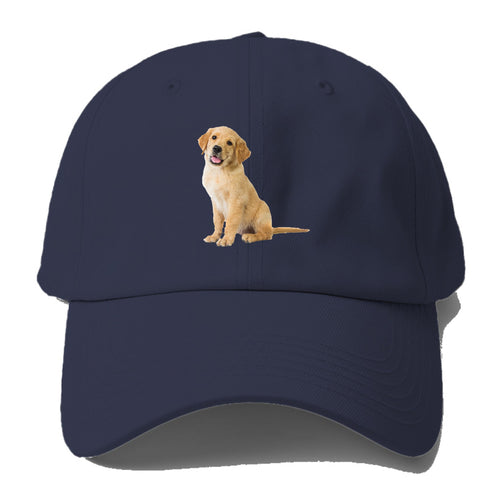 Playful Golden Pup With A Cheerful Expression Baseball Cap For Big Heads