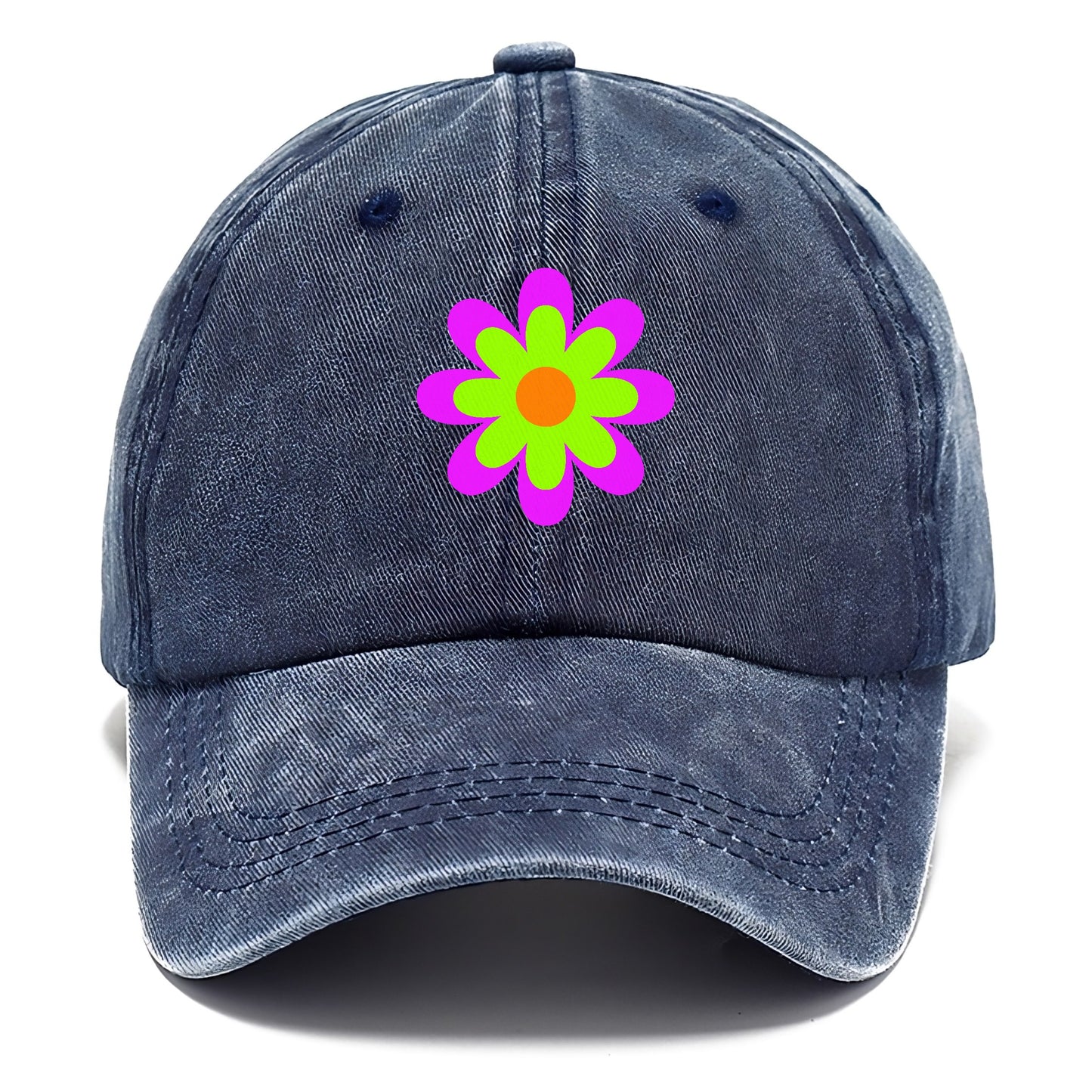 Retro 80s Flower Purple Hat