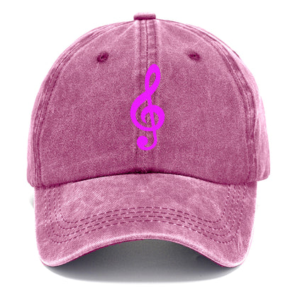 Retro 80s Music Note Purple Hat