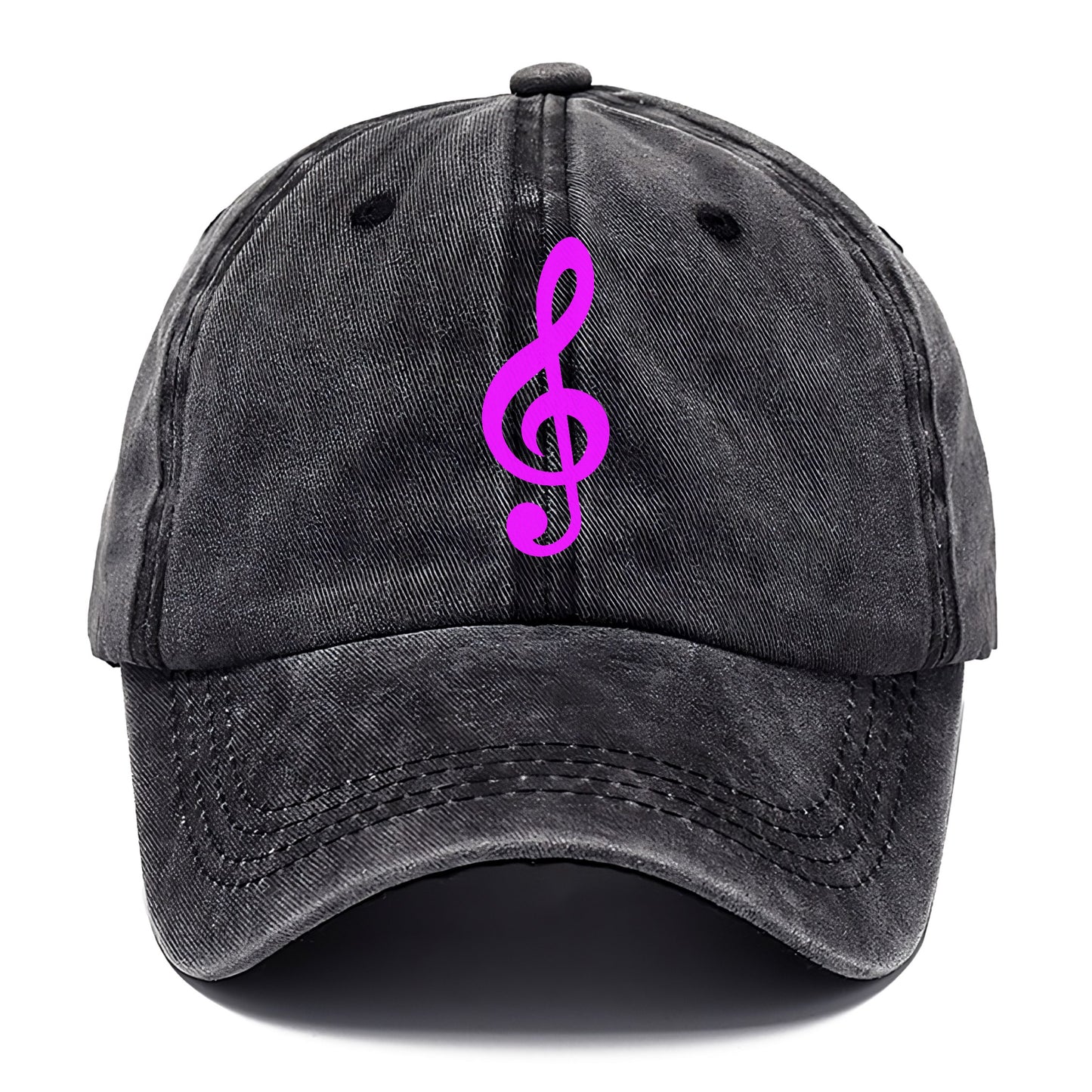 Retro 80s Music Note Purple Hat