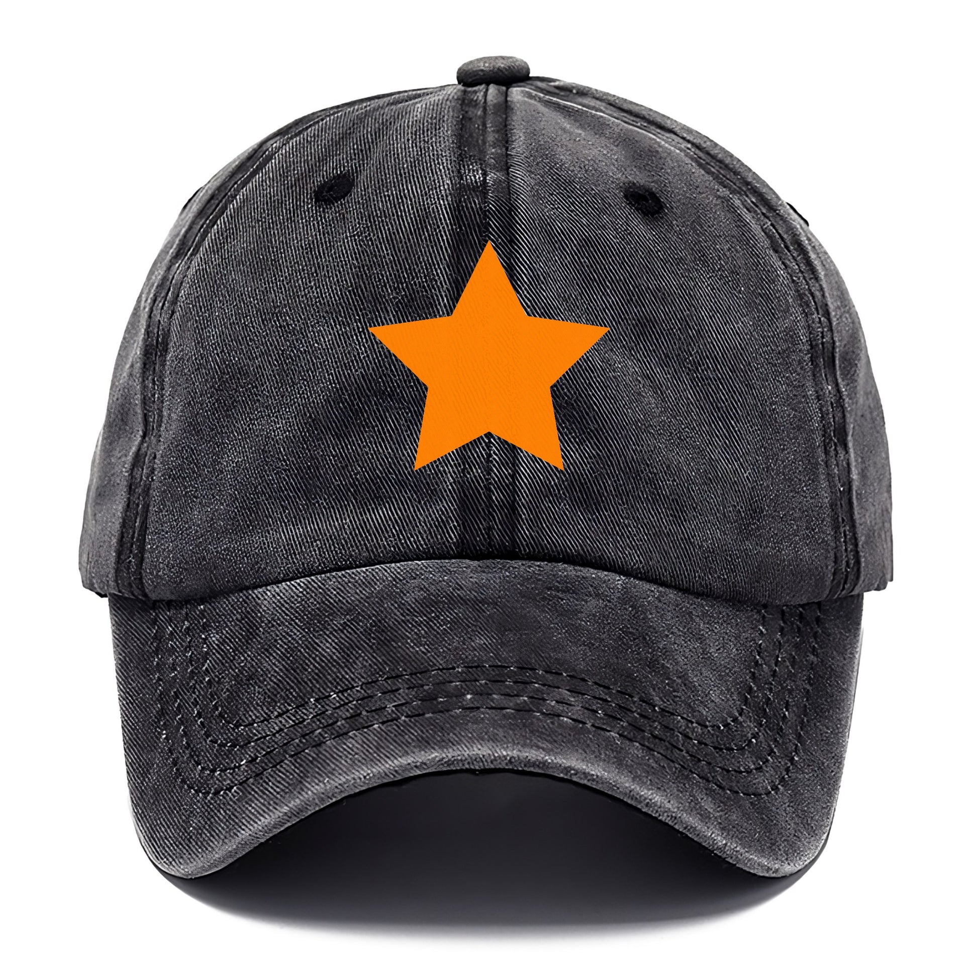 Retro 80s Star Orange Hat