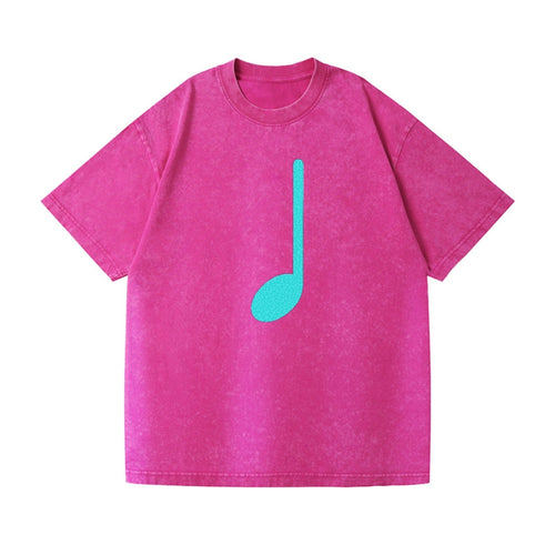 Retro 80s Music Note Blue Vintage T-shirt