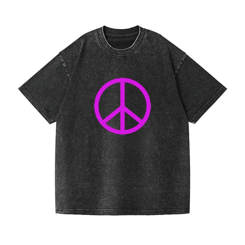 Retro 80s Peace Sign Purple Vintage T-shirt