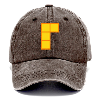 Retro 80s Tetris Blocks Orange Hat