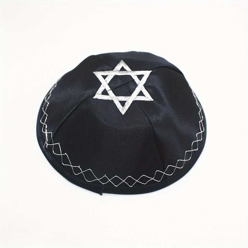 Star of David Embroidered Kippah Yarmulke - Jewish Hat - Hanukkah Gift