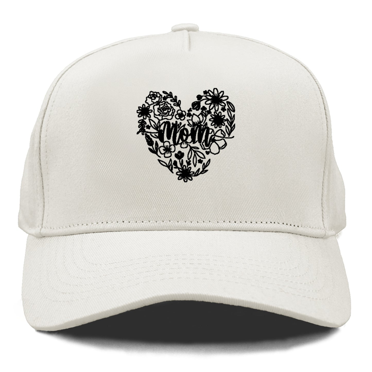 mom floral heart Hat