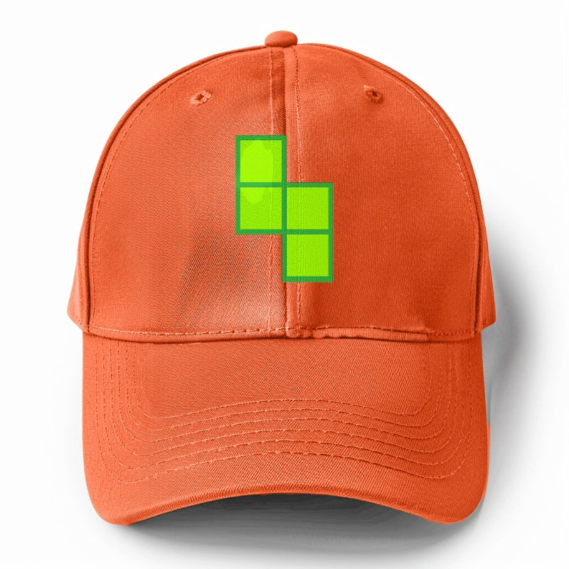 Retro 80s Tetris Blocks Green Hat