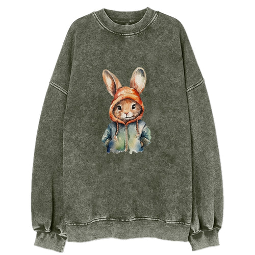 Bunny With A Beanie Vintage Sweatshirt