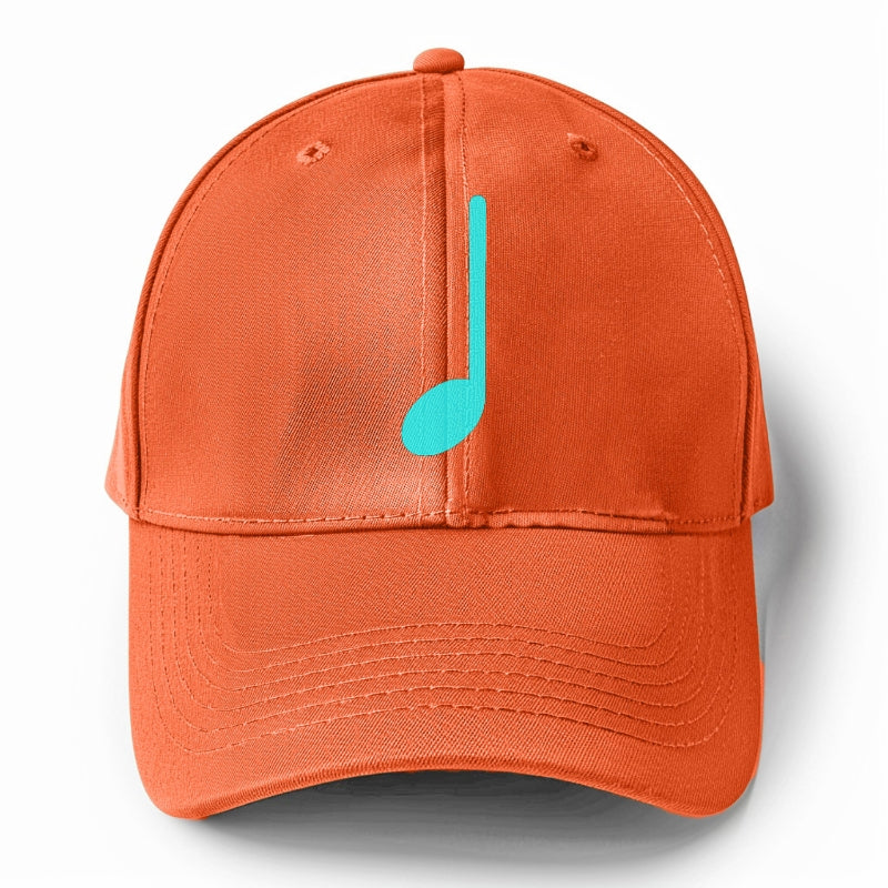 Retro 80s Music Note Blue Hat