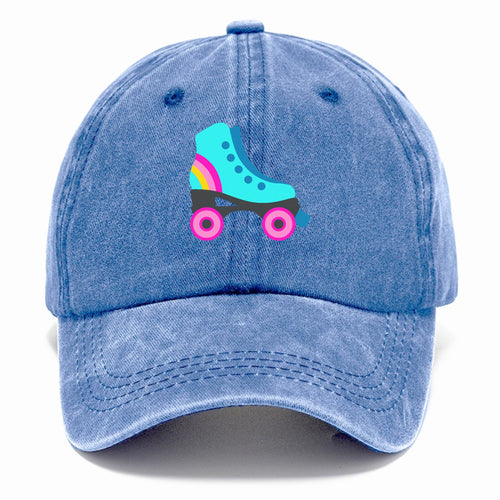 Retro 80s Roller Skate Blue Classic Cap