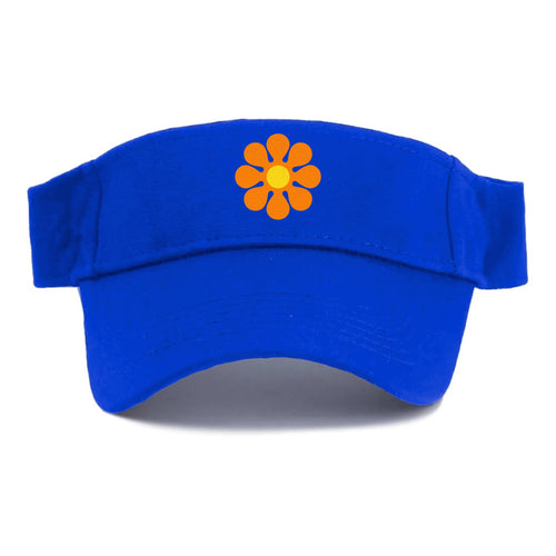 Retro 80s Flower Orange Visor