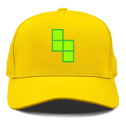 Retro 80s Tetris Blocks Green Hat