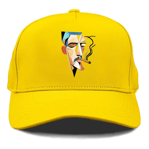 Abstract Smoking Man Cap