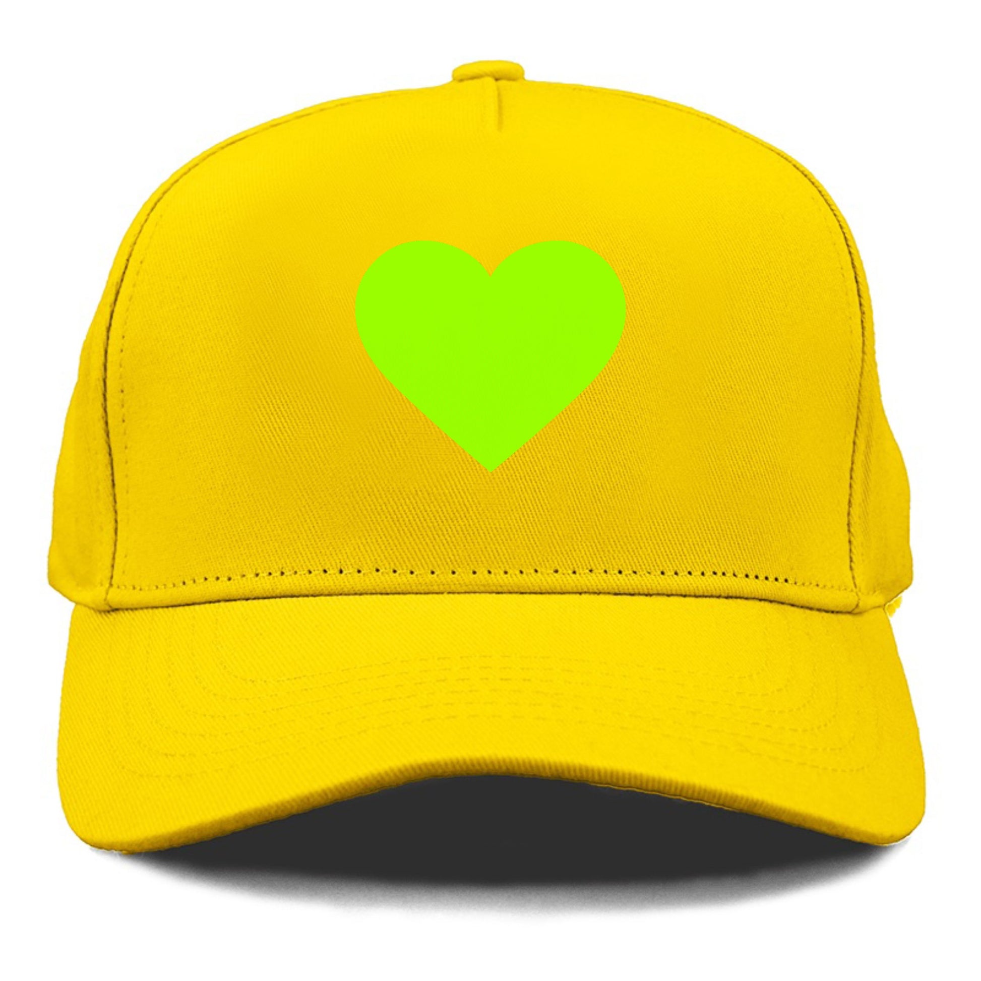 Retro 80s Heart Green Hat