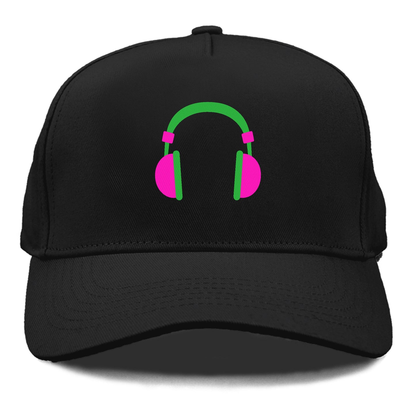 Retro 80s Headphones Pink Hat