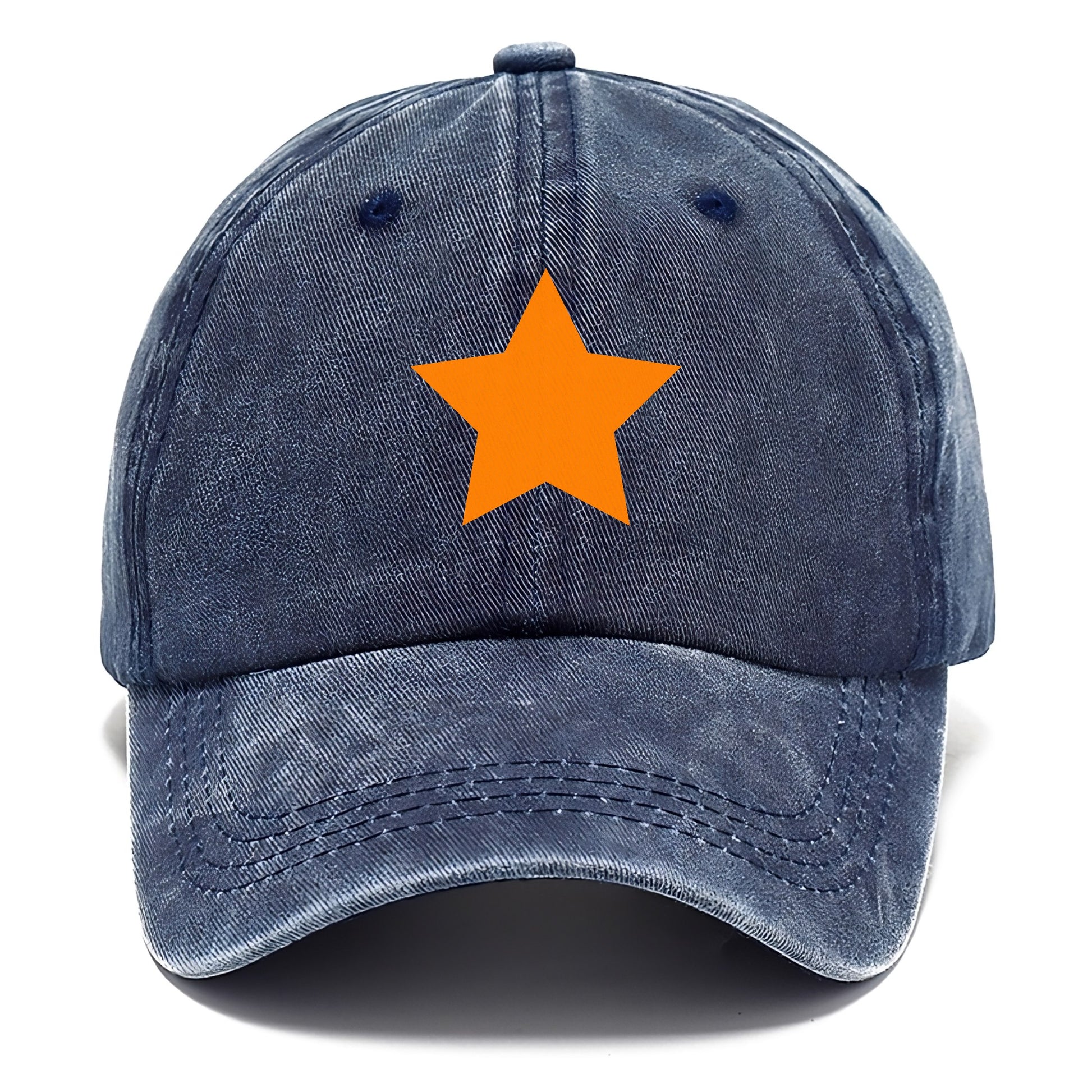 Retro 80s Star Orange Hat