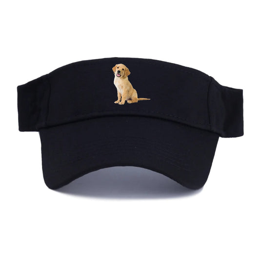 Playful golden pup with a cheerful expression Hat