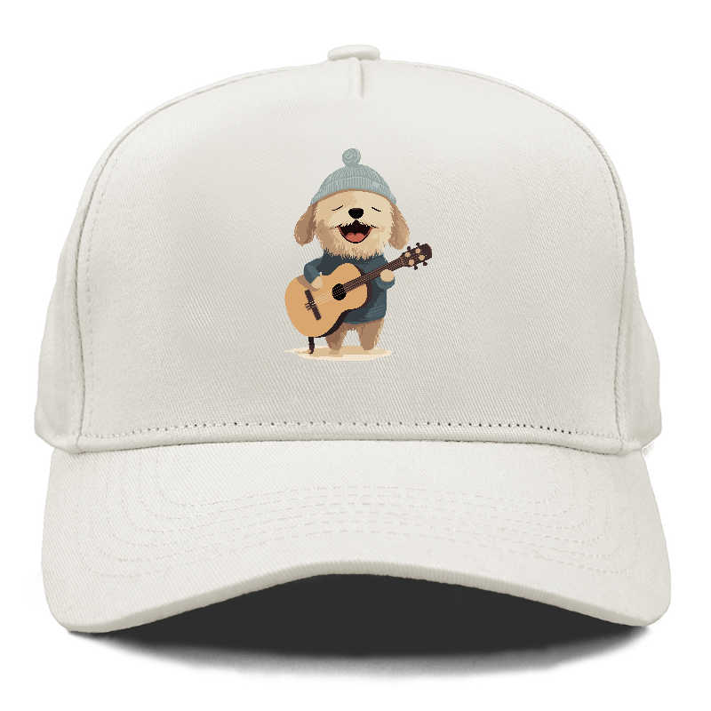 dog playing guitar Hat