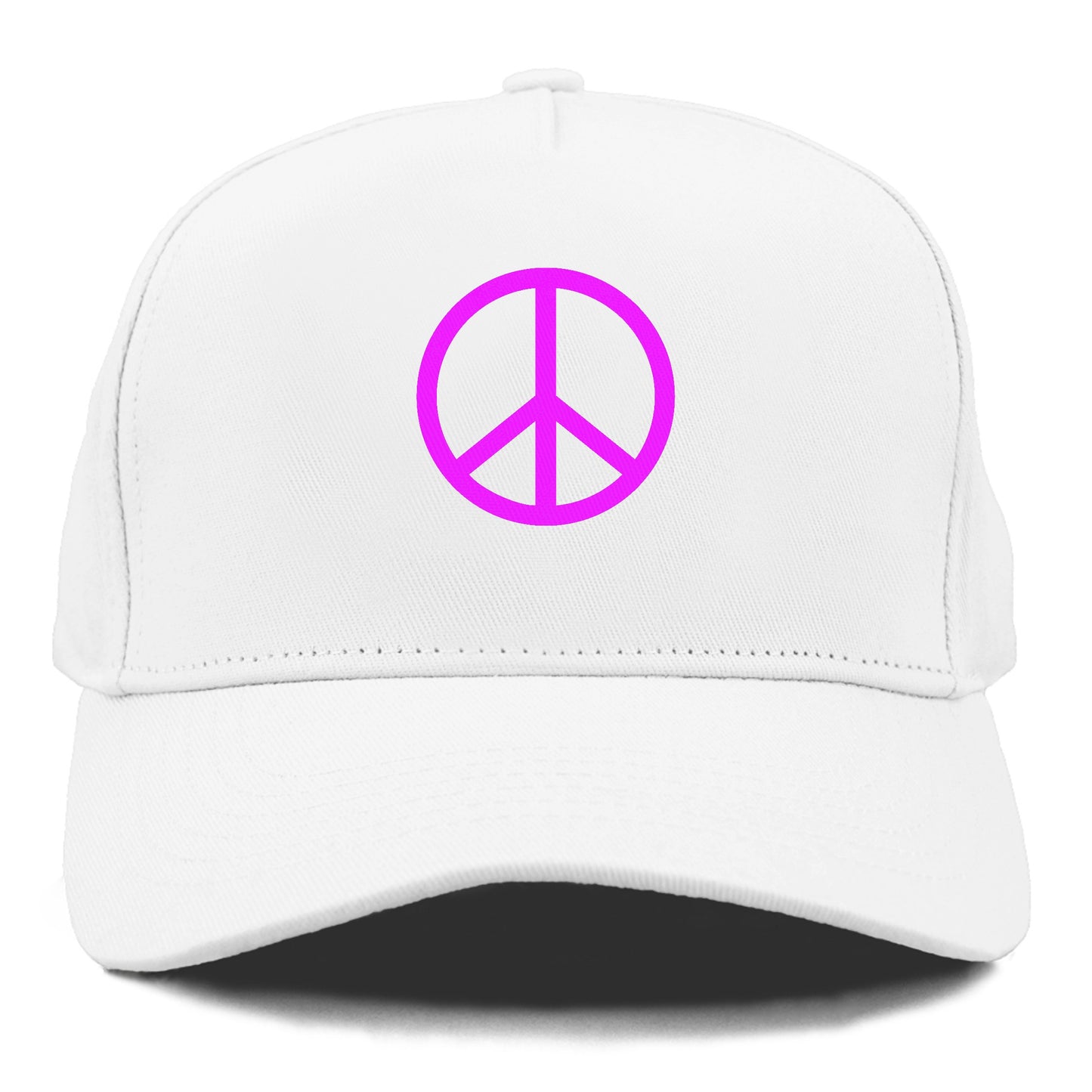 Retro 80s Peace Sign Purple Hat