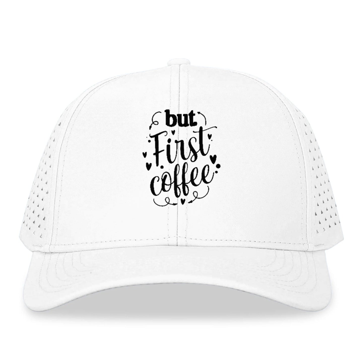 Caffeine Craze: Fuel Your Day with 'But First, Coffee' Hat