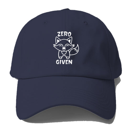 Zero Fox Given 1 Baseball Cap For Big Heads