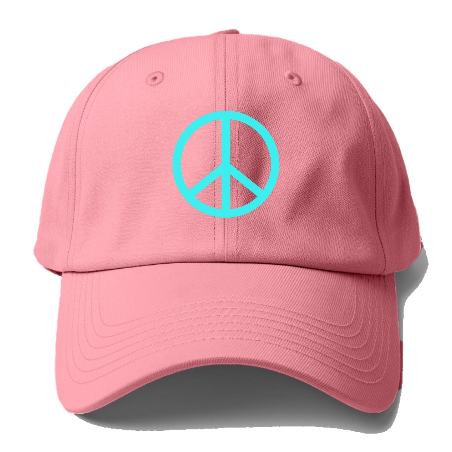 Retro 80s Peace Sign Blue Hat