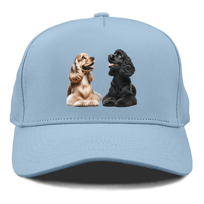 golden and black cocker spaniels Hat