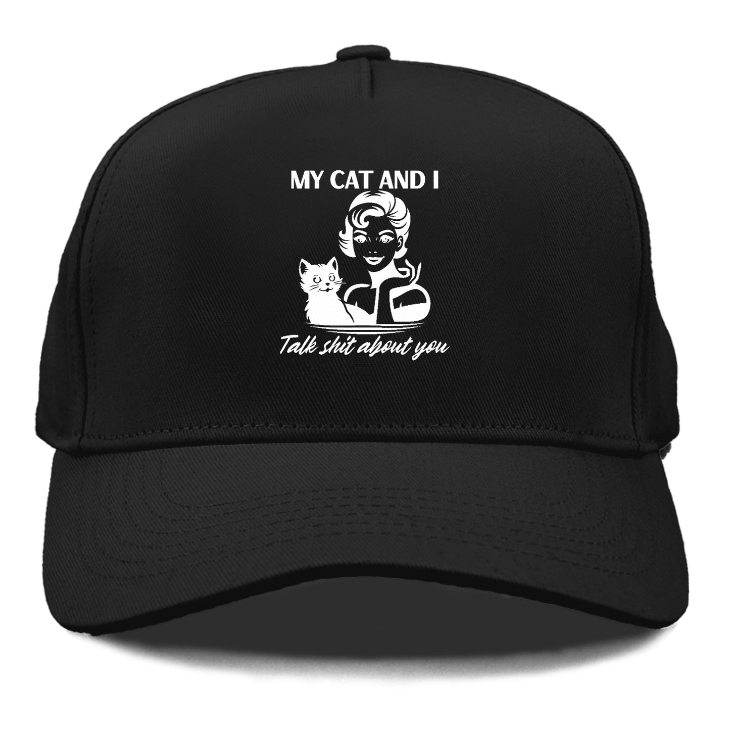 my cat and i talk shit about you 2 Hat