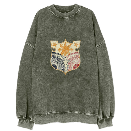 Filipino Tribal Shield Art Vintage Sweatshirt