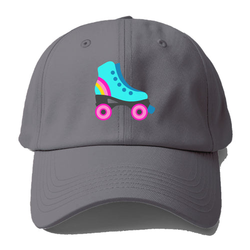 Retro 80s Roller Skate Blue Baseball Cap