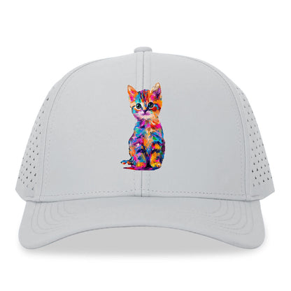 Rainbow Kitten Brushstroke Beauty Hat