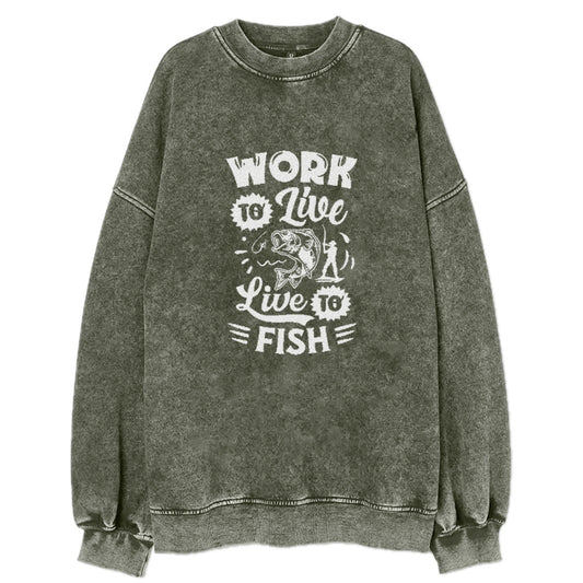 work to live Live to fish Hat