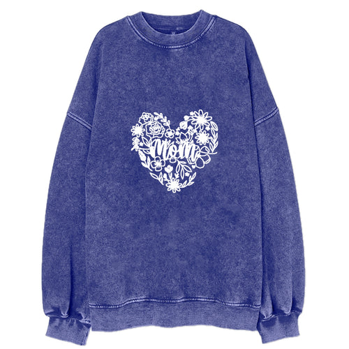 Mom Floral Heart Vintage Sweatshirt