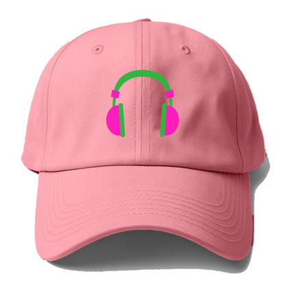 Retro 80s Headphones Pink Hat