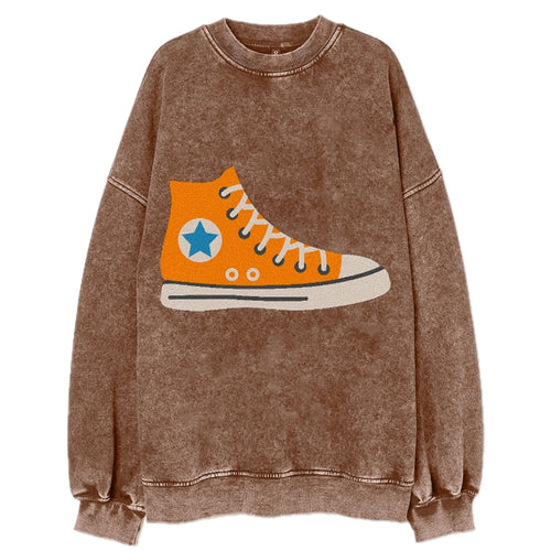 Retro 80s Converse Shoe Orange Vintage Sweatshirt