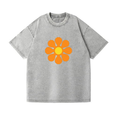 Retro 80s Flower Orange Vintage T-shirt