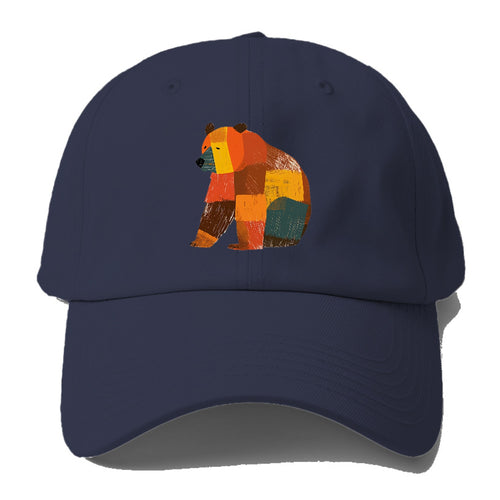 Patchwork Bear Baseball Cap For Big Heads