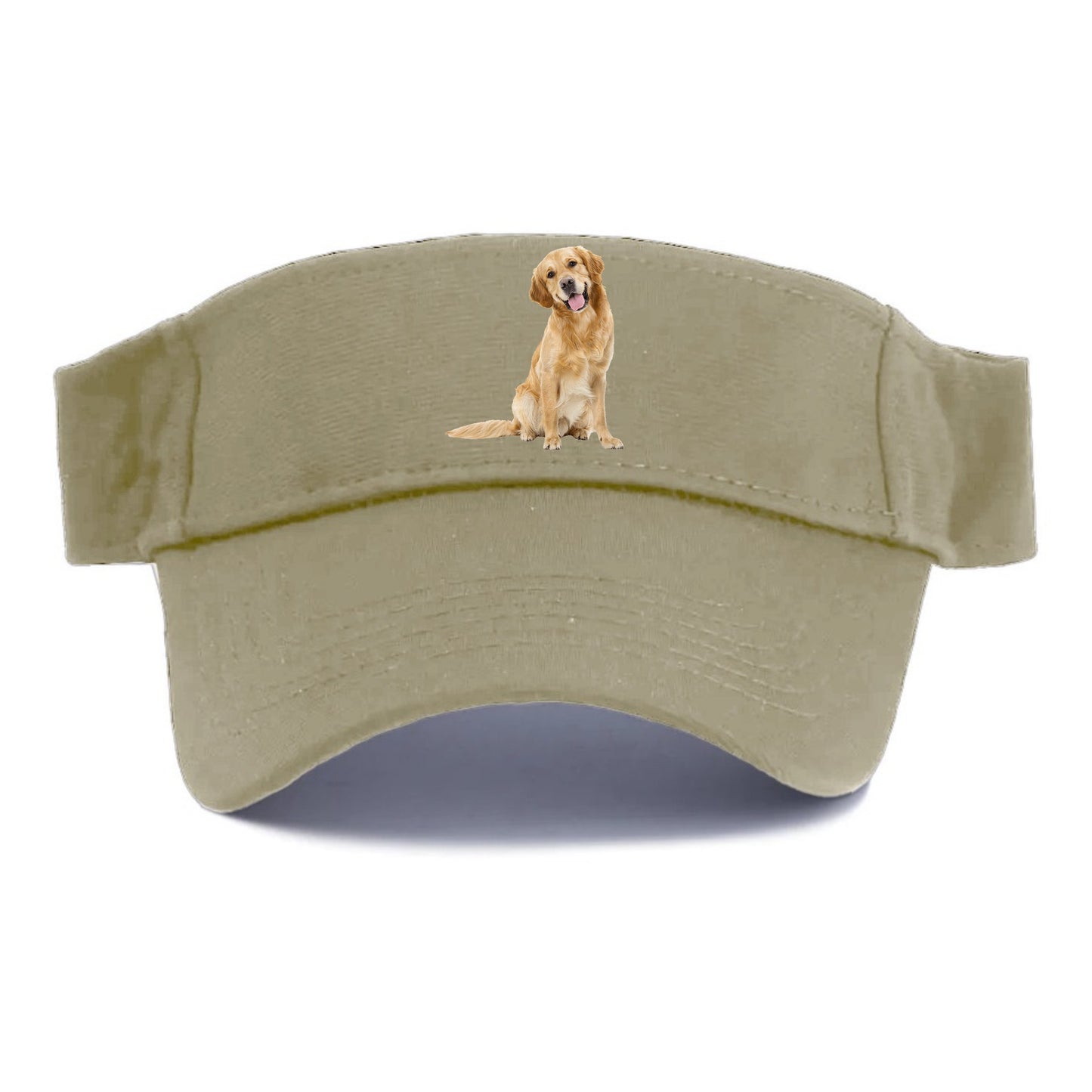 Joyful golden retriever with a radiant smile Hat