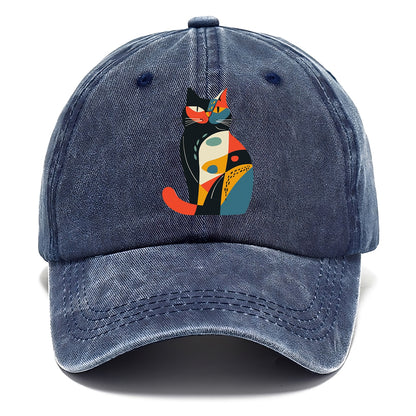 Abstract Elegance Colorful Cat Hat